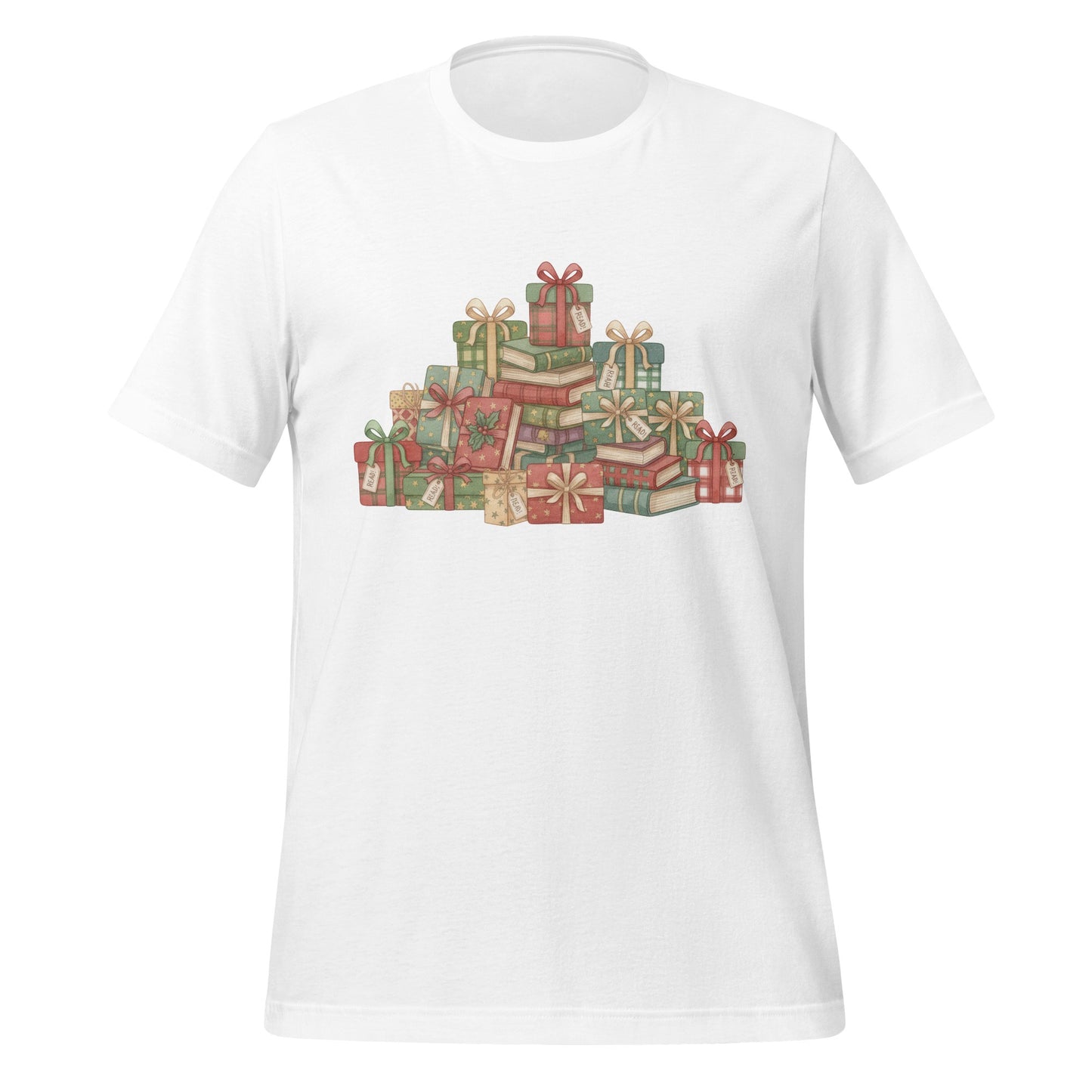 Festive Holiday Gifts Printed White T-Shirt