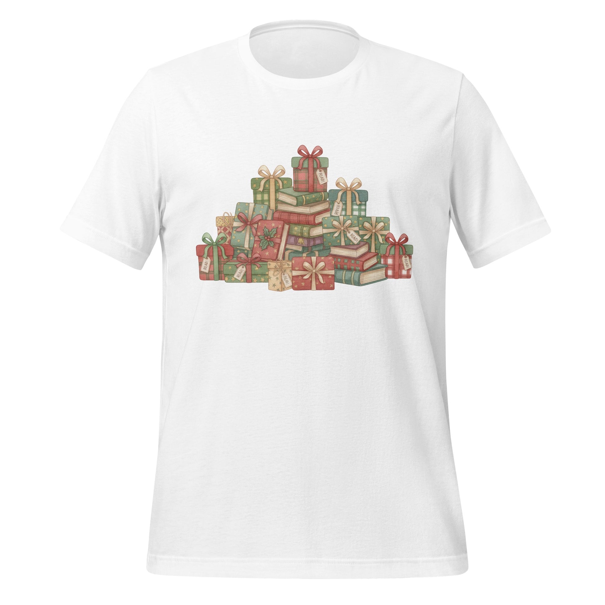 Festive Holiday Gifts Printed White T-Shirt