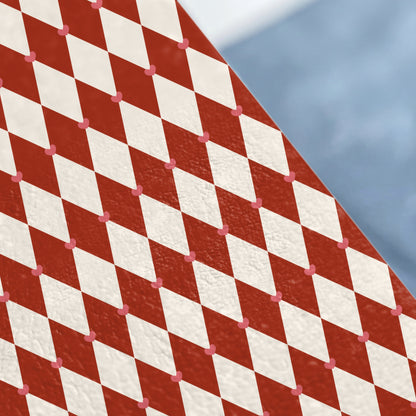 Red and White Checkered with Pink Dots Design Product