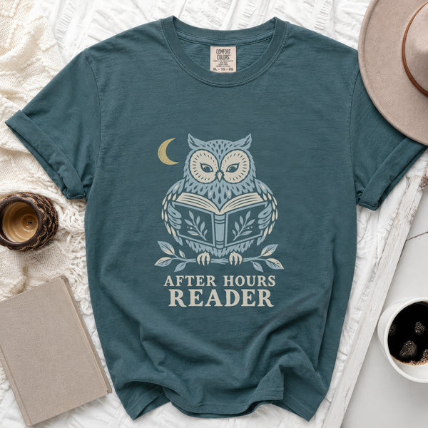 After Hours Reader Tee in Blue Spruce