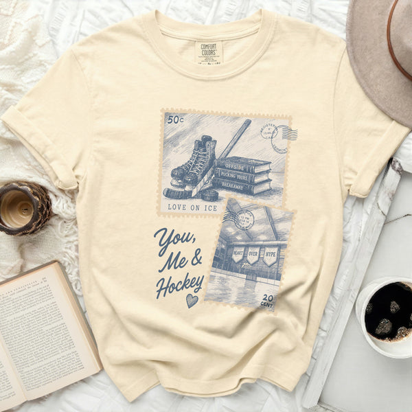 You, Me & Hockey Nostalgic Tee in Ivory