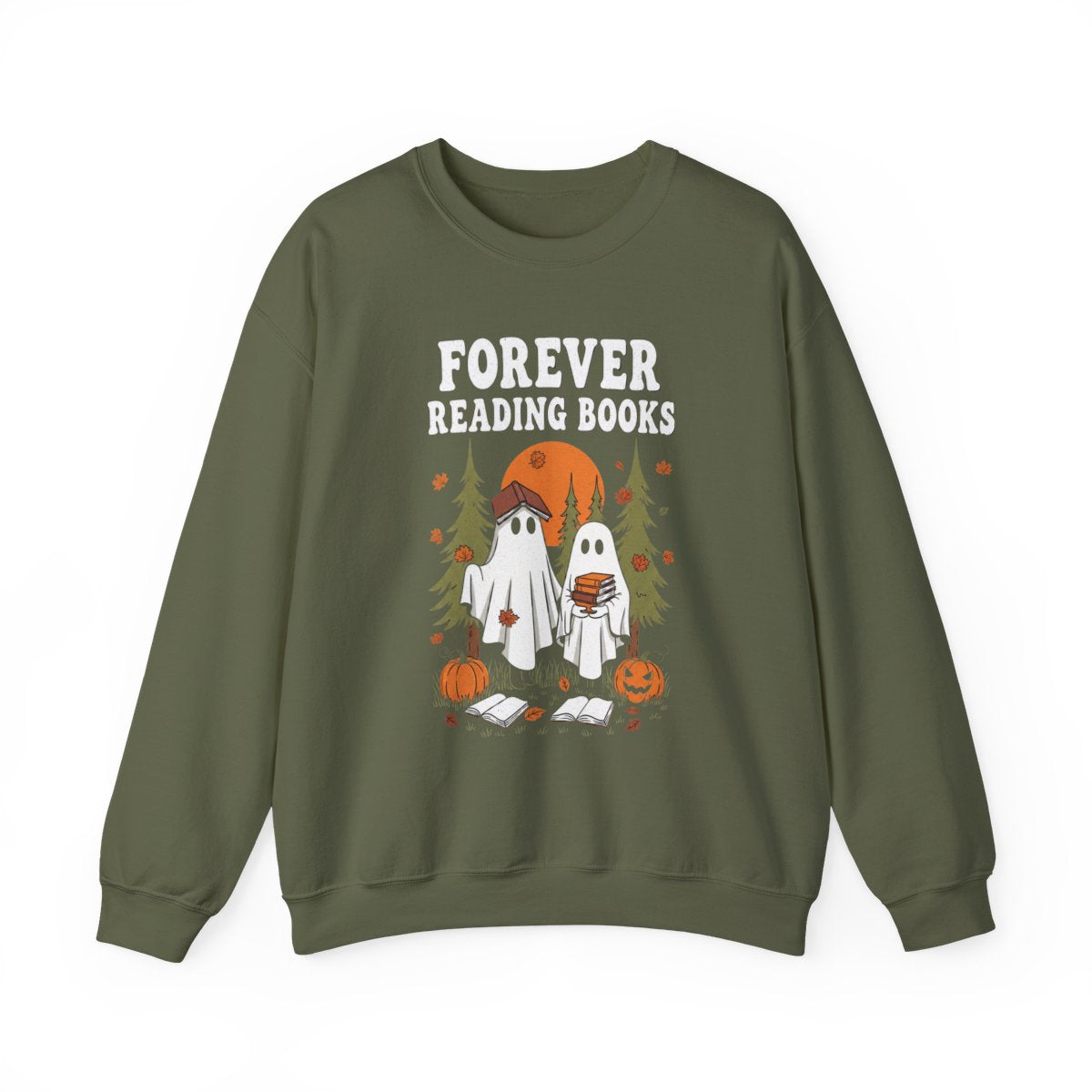Forever Reading Books Ghosts Sweatshirt - MagicMerchEmporium