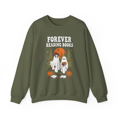 Forever Reading Books Ghosts Sweatshirt - MagicMerchEmporium