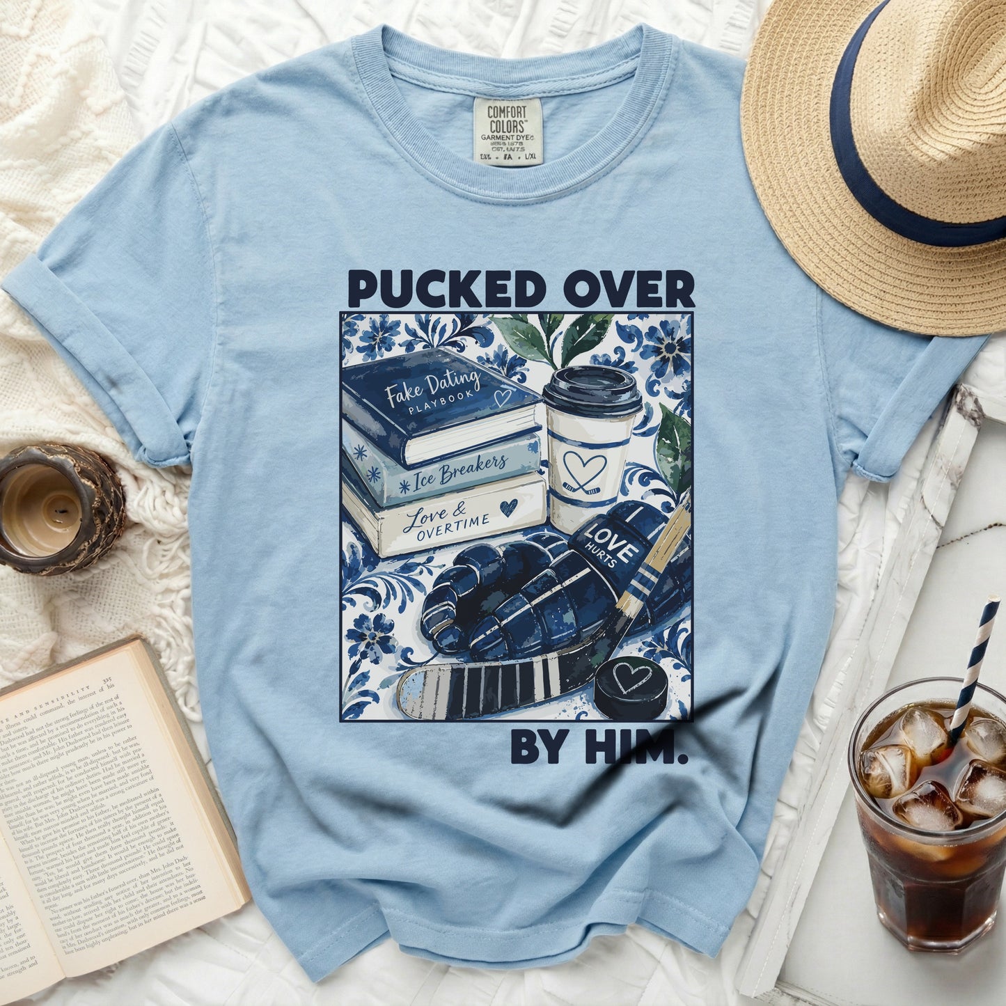Pucked Over By Him Hockey Tee