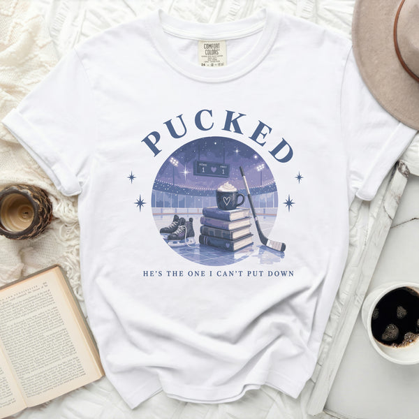 Pucked Hockey Romance Tee in White
