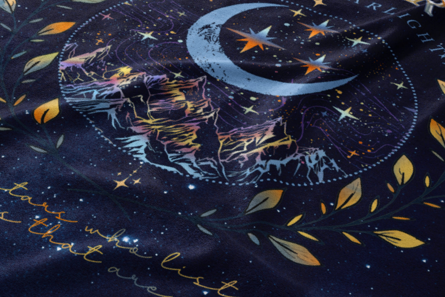 Celestial Midnight Moon and Stars Art Print Product