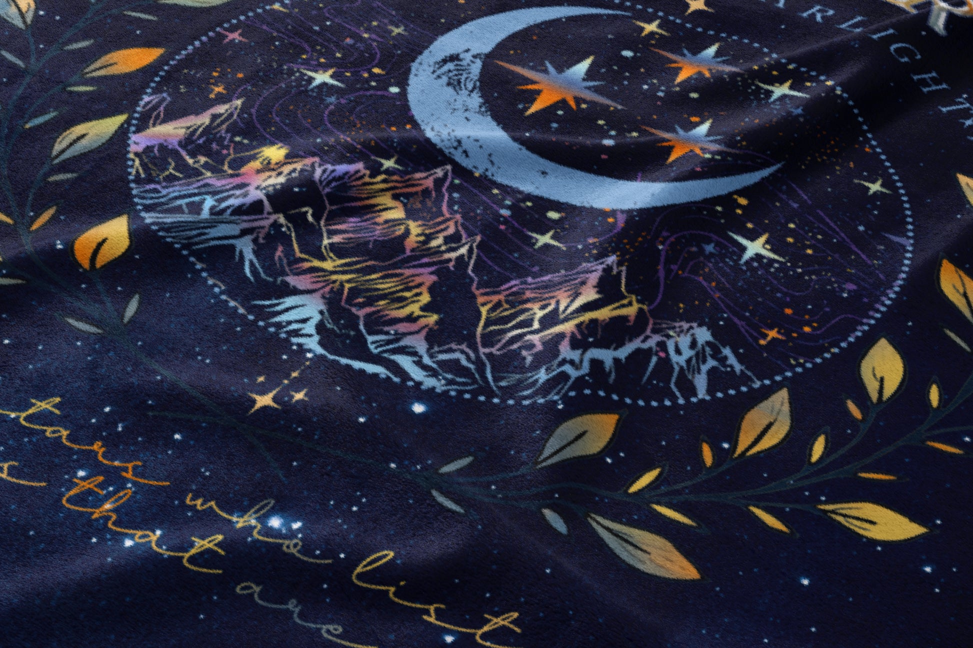 Celestial Midnight Moon and Stars Art Print Product