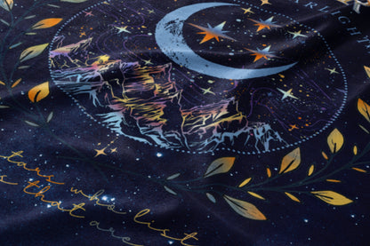 Celestial Midnight Moon and Stars Art Print Product