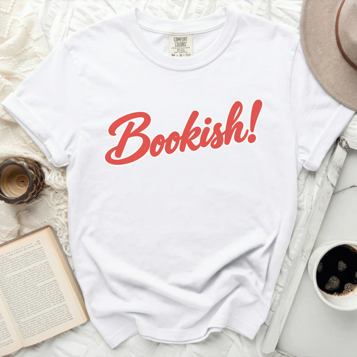 Bookish Retro Script Tee