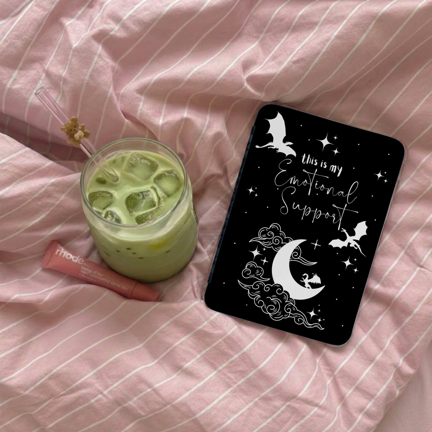 Emotional Support Dragons Moon Stars Black White Phone Case product type