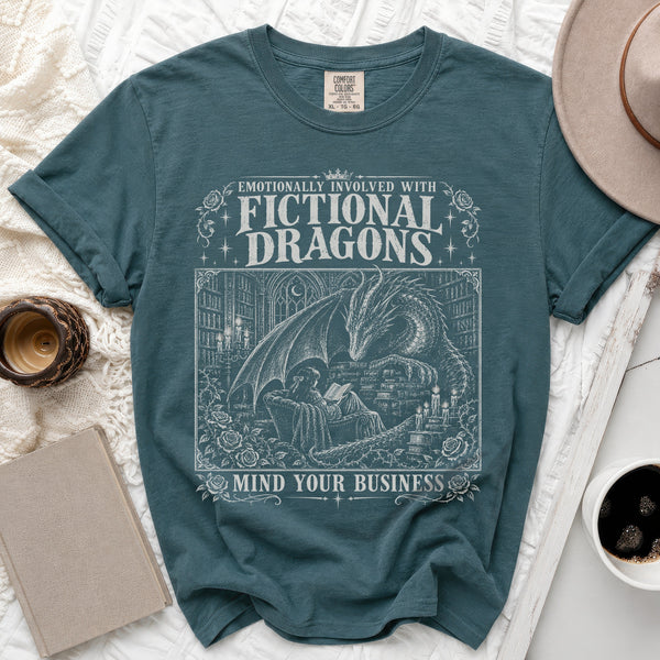 Fictional Dragons Tee in Blue Spruce