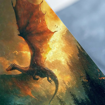 Fiery Sky Majestic Dragon Fantasy Art product type