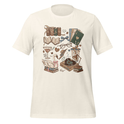 Vintage Inspired Books and Music Themed Shirt