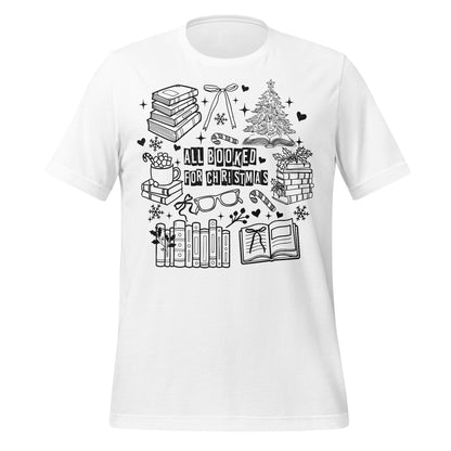 All Booked for Christmas Books Themed T-Shirt