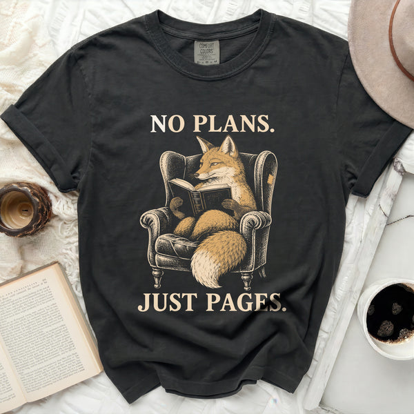No Plans Fox Tee in Black