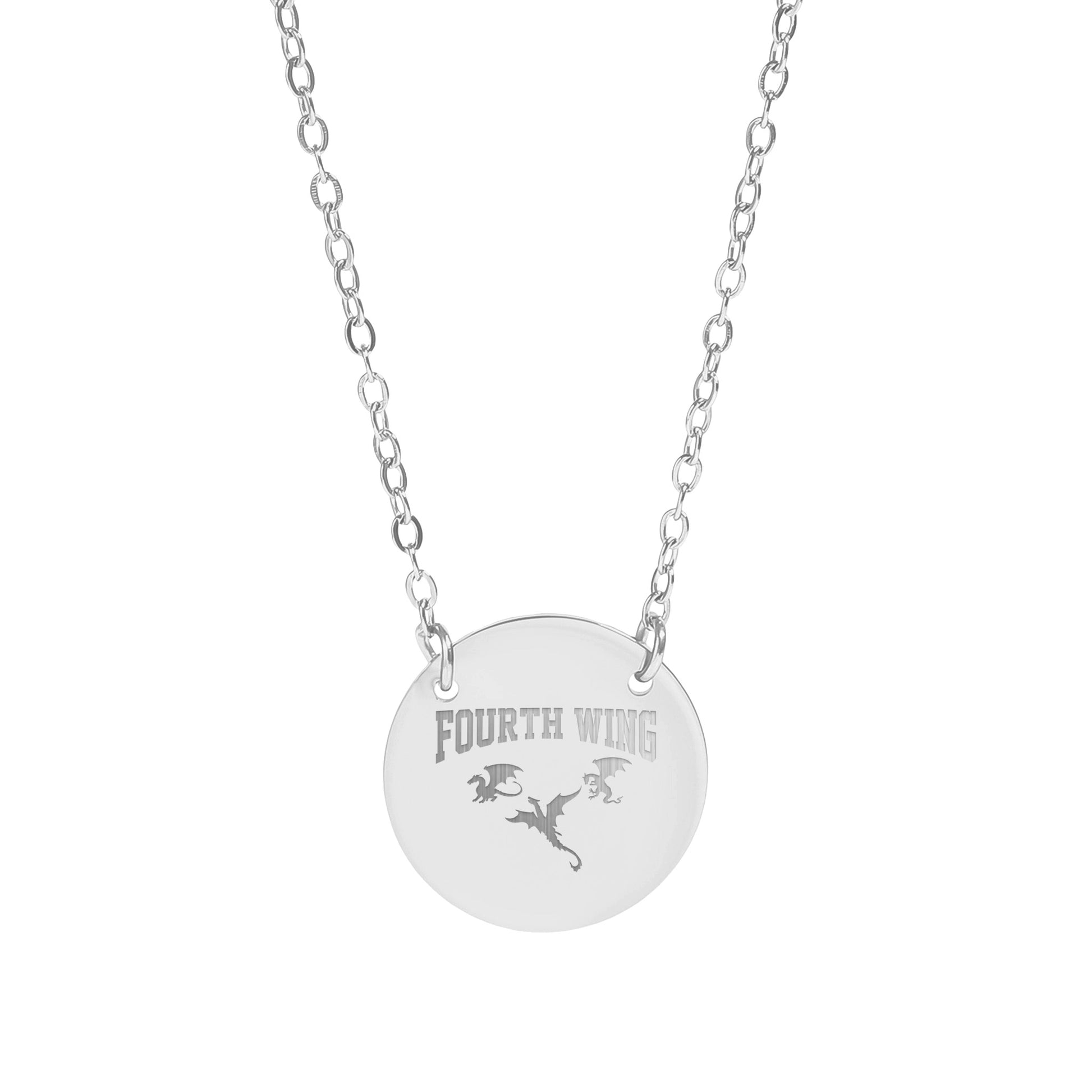 Fourth Wing Pendant Necklace with Intricate Dragon Design