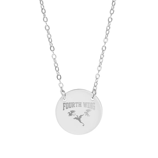 Fourth Wing Pendant Necklace with Intricate Dragon Design