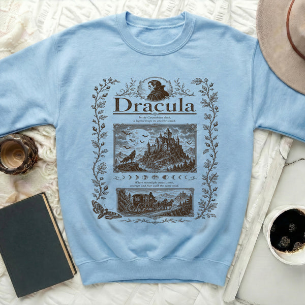 Dracula Lore Sweatshirt in Light Blue
