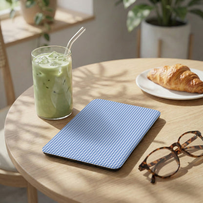 Blue Checkered Tablet Cover for Stylish Protection