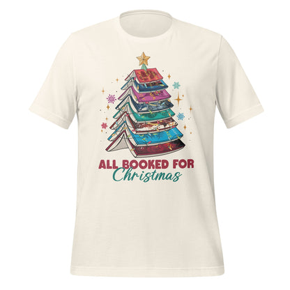 All Booked for Christmas Book Stack T-shirt