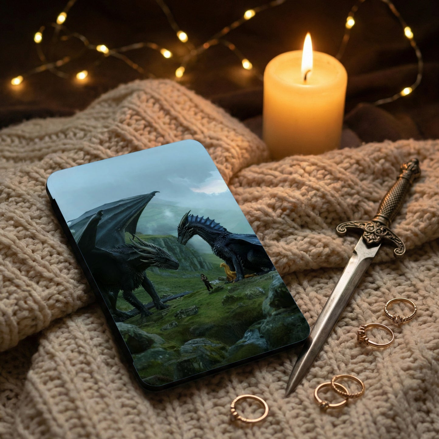 Mystical Dragons Green Mountain Phone Case product type