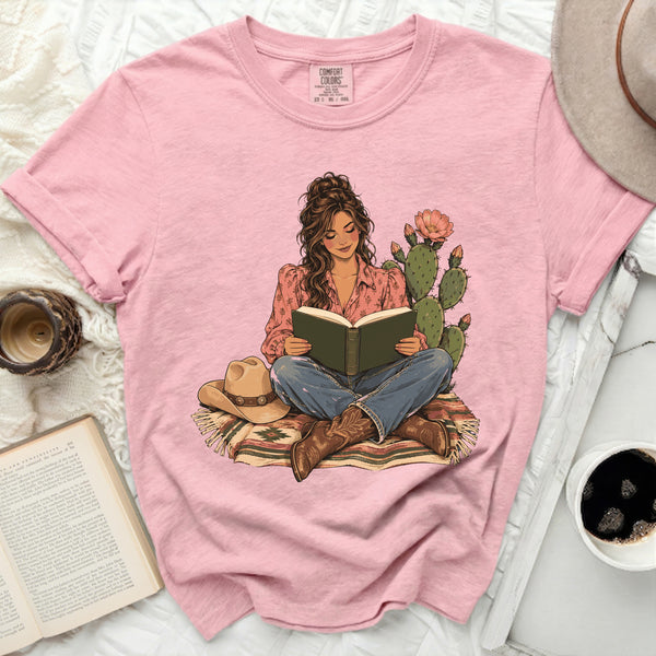 Cowgirl Book Club Tee in Blossom