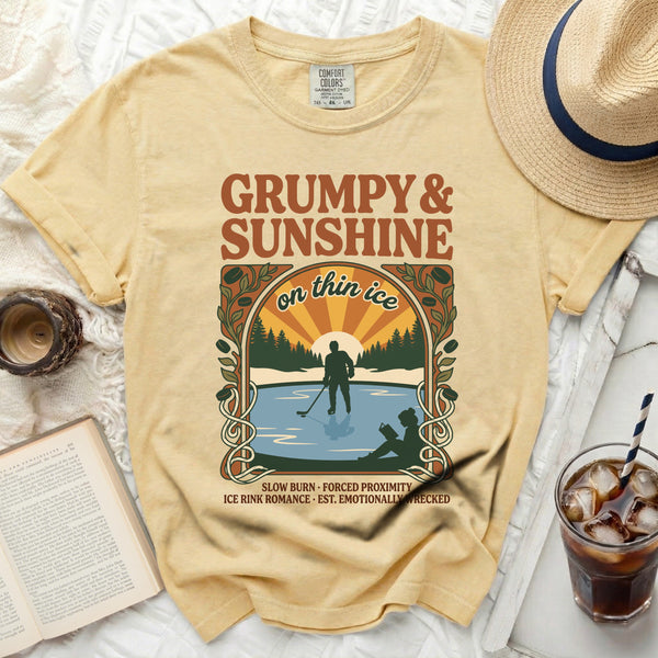 Grumpy & Sunshine Ice Rink Romance Tee in Butter
