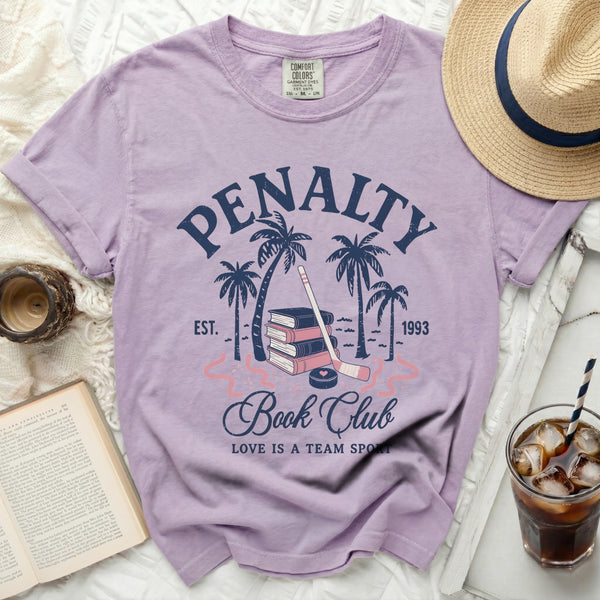 Penalty Book Club Hockey Love Tee in Orchid