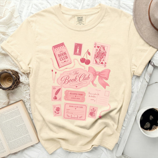 Vintage Reading Club Collage Tee in Ivory