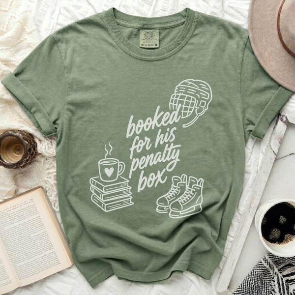 Booked for His Penalty Box Tee in Moss