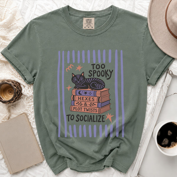 Too Spooky Tee in Moss
