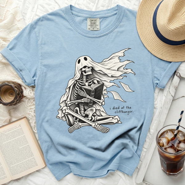 Cliffhanger Skeleton Tee in Chambray