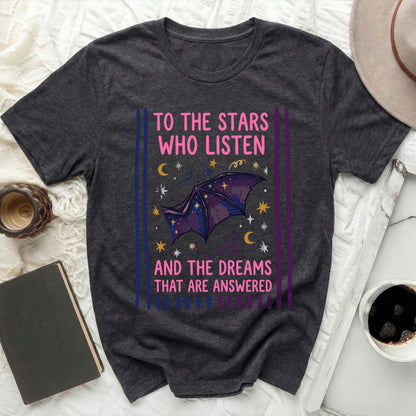 Stars Listen Dreams Answered Celestial Bat Design product type
Stars Listen,Dreams Answered,Celestial Bat,Cosmic Design,Night Sky Art,Inspirational Quote,Magical Creature,Fantasy Theme,Dark Aesthetic,Moon Stars,Graphic Print,Unique Design,Mystic Vibes,Dreamer Gift,Bat Wing Art,Galactic Design,Positive Affirmation,Whimsical Art,Spiritual Theme,Graphic Tee