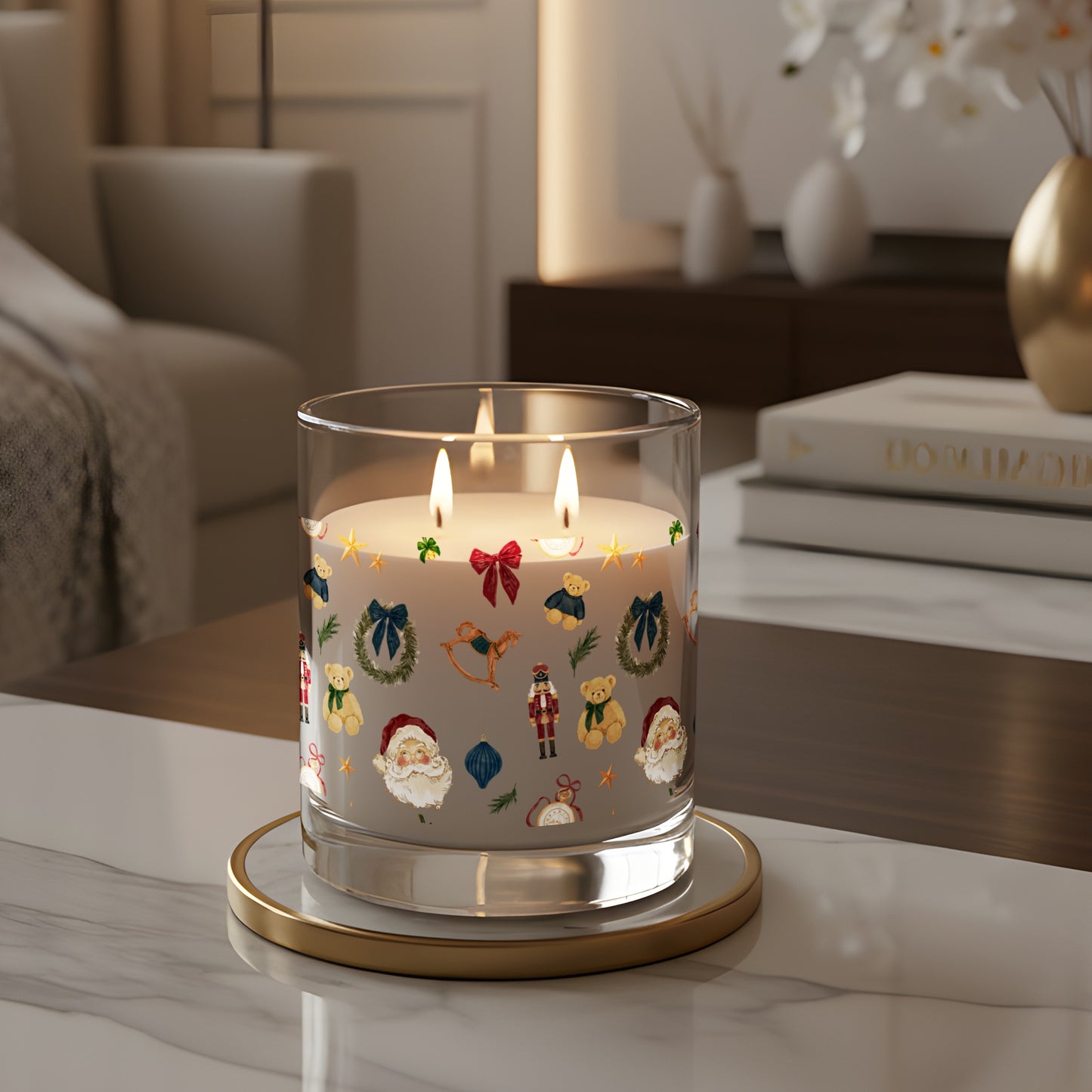 Festive Christmas Multi-Wick Candle for Holiday Decor