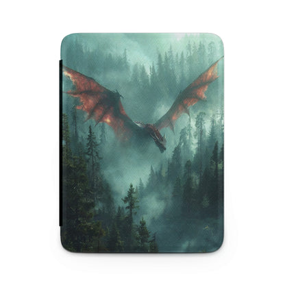 Red Dragon Flying Misty Forest Evergreen Trees product type