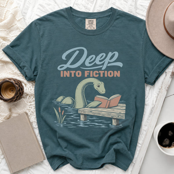 Deep Into Fiction Tee in Blue Spruce