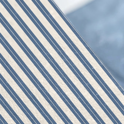 Blue and White Diagonal Striped Patterned Product