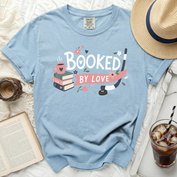 Booked By Love: Cozy Hockey Tee in Chambray