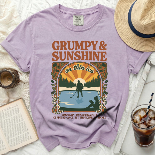 Grumpy & Sunshine Ice Rink Romance Tee in Orchid