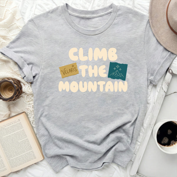 Velaris Retro Sticker Tee in Athletic Heather