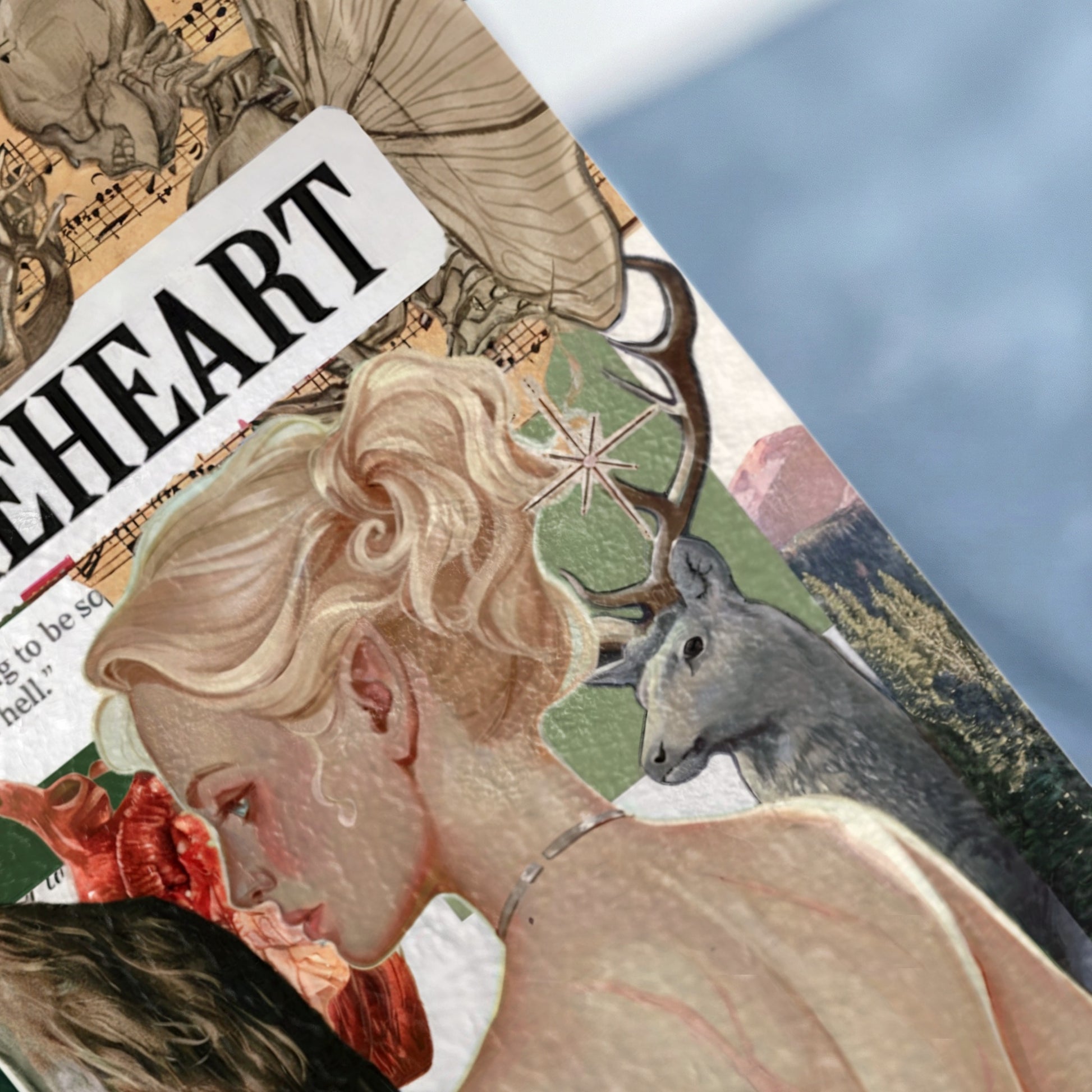 Crying Woman Deer HEART Dark Artistic Collage product type