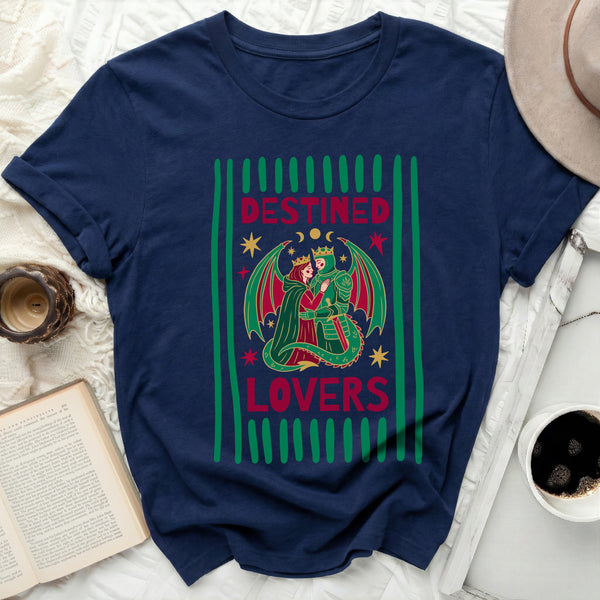 Dragon-Winged Lovers Tee in Navy
