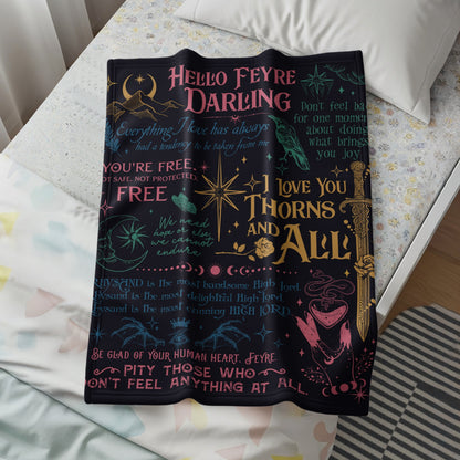 Hello Feyre Darling I Love You Thorns and All Blanket