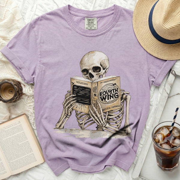 Fourth Wing Skeleton Tee in Orchid