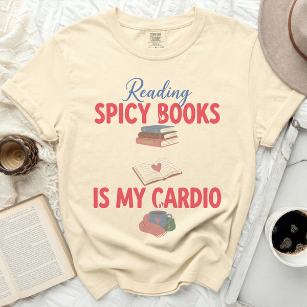 Reading Spicy Books Is My Cardio Tee in Ivory