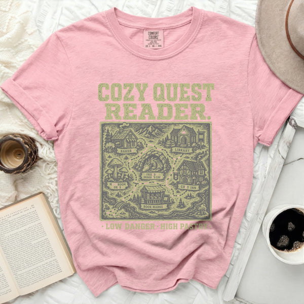 Cozy Quest Reader Map Tee in Blossom
