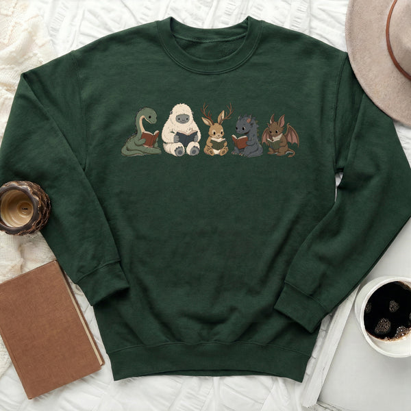 Enchanted Readers Sweatshirt in Forest Green