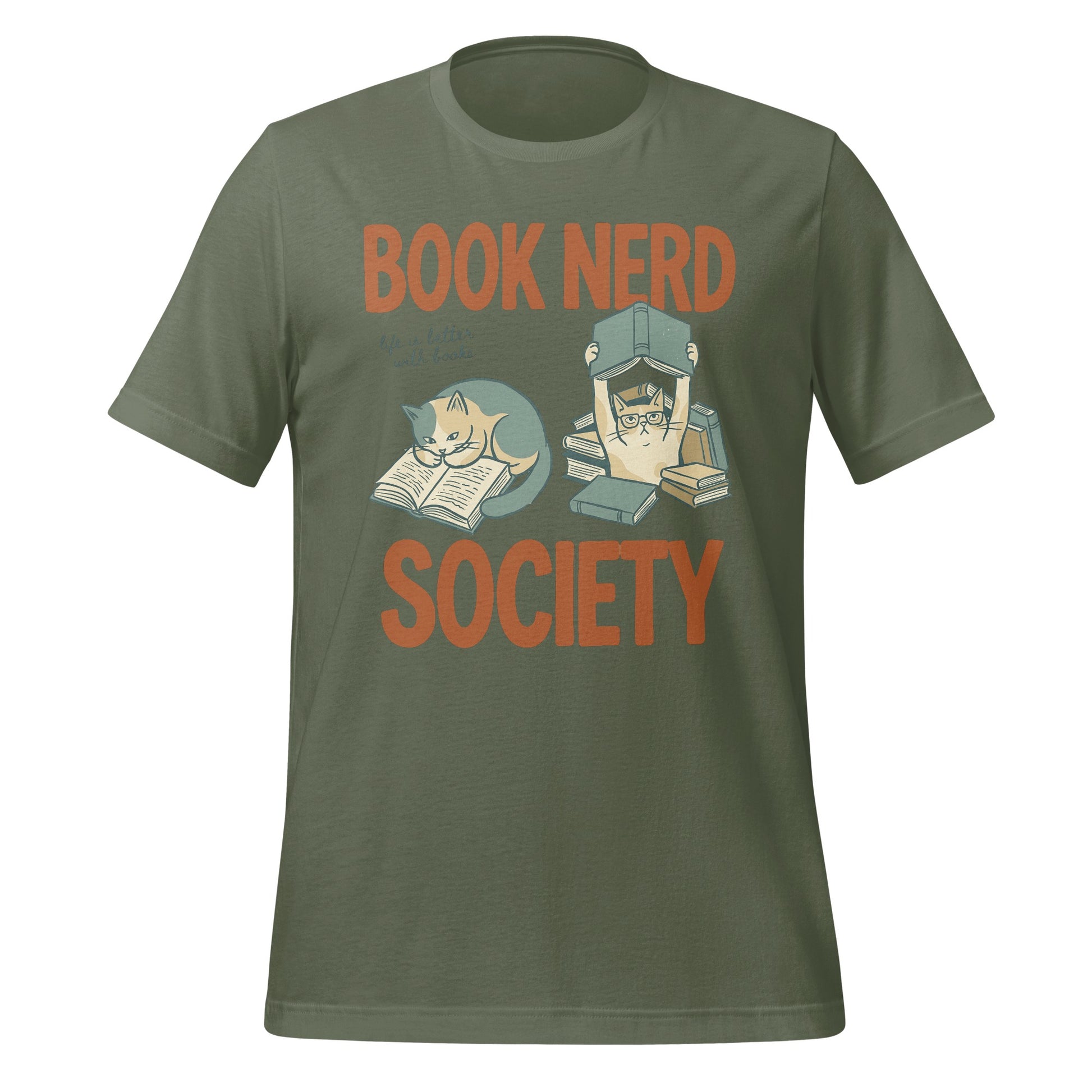 Book Nerd Society Funny Graphic T-Shirt for Book Lovers