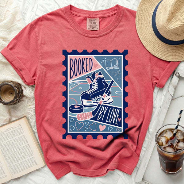 Booked by Love Hockey Fan Tee in Watermelon