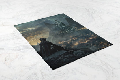 Wizard Castle Silhouette at Twilight Poster